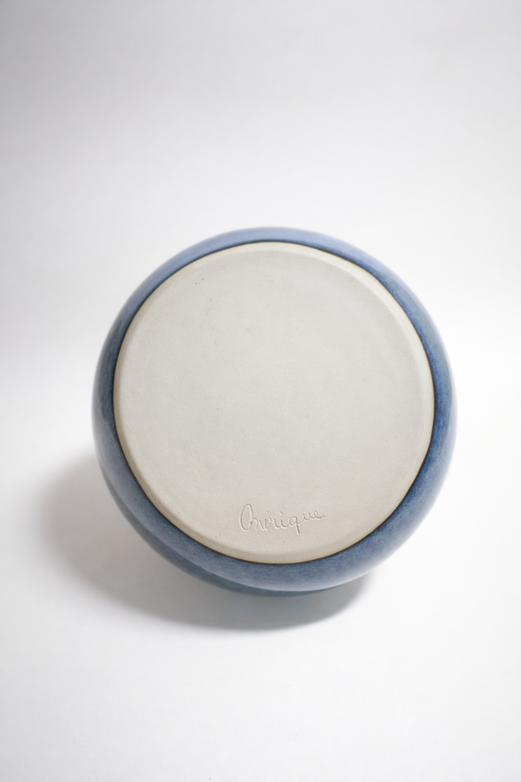 Assiette creuse bleu