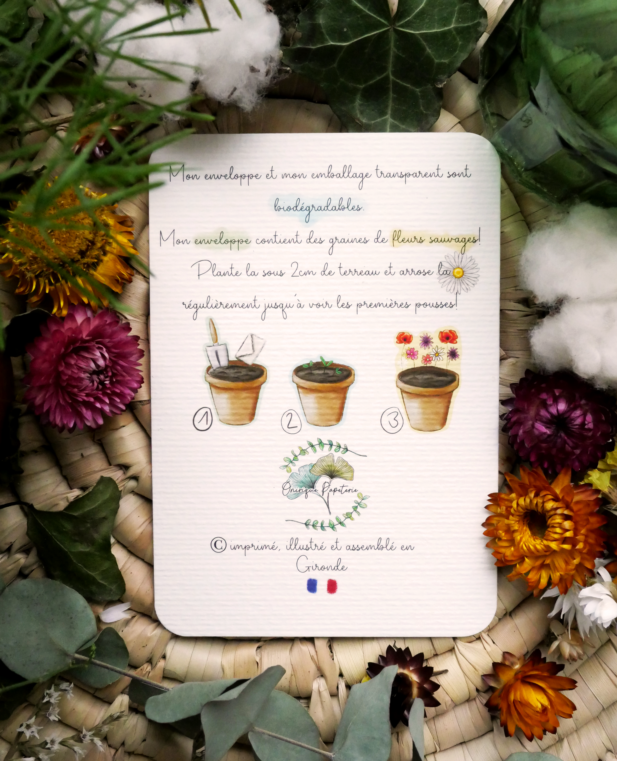 Carte Cocktail Kiwi Fraise "Joyeux Anniversaire" IMPARFAIT