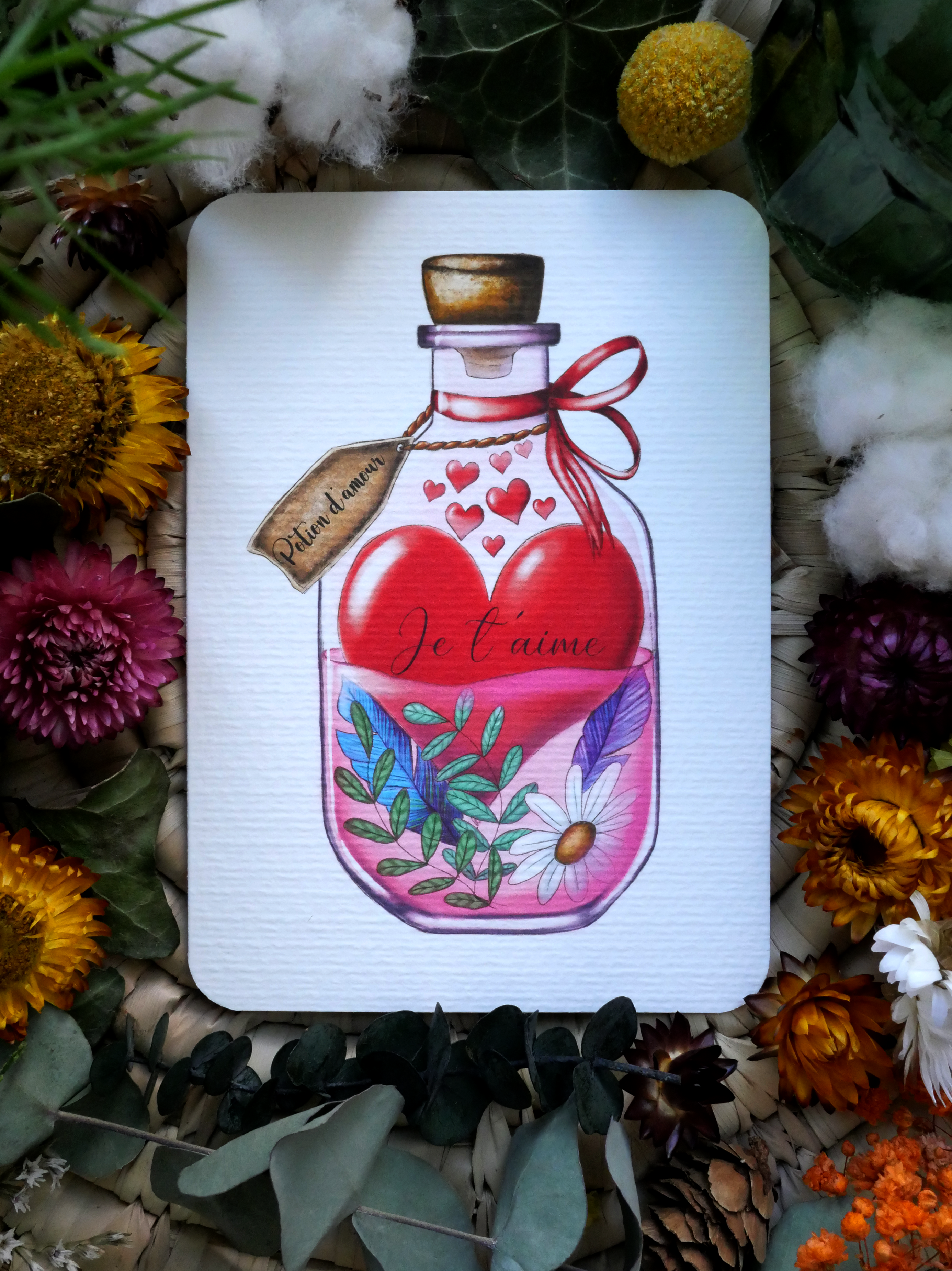 Carte Potion "Je t'aime" IMPARFAIT