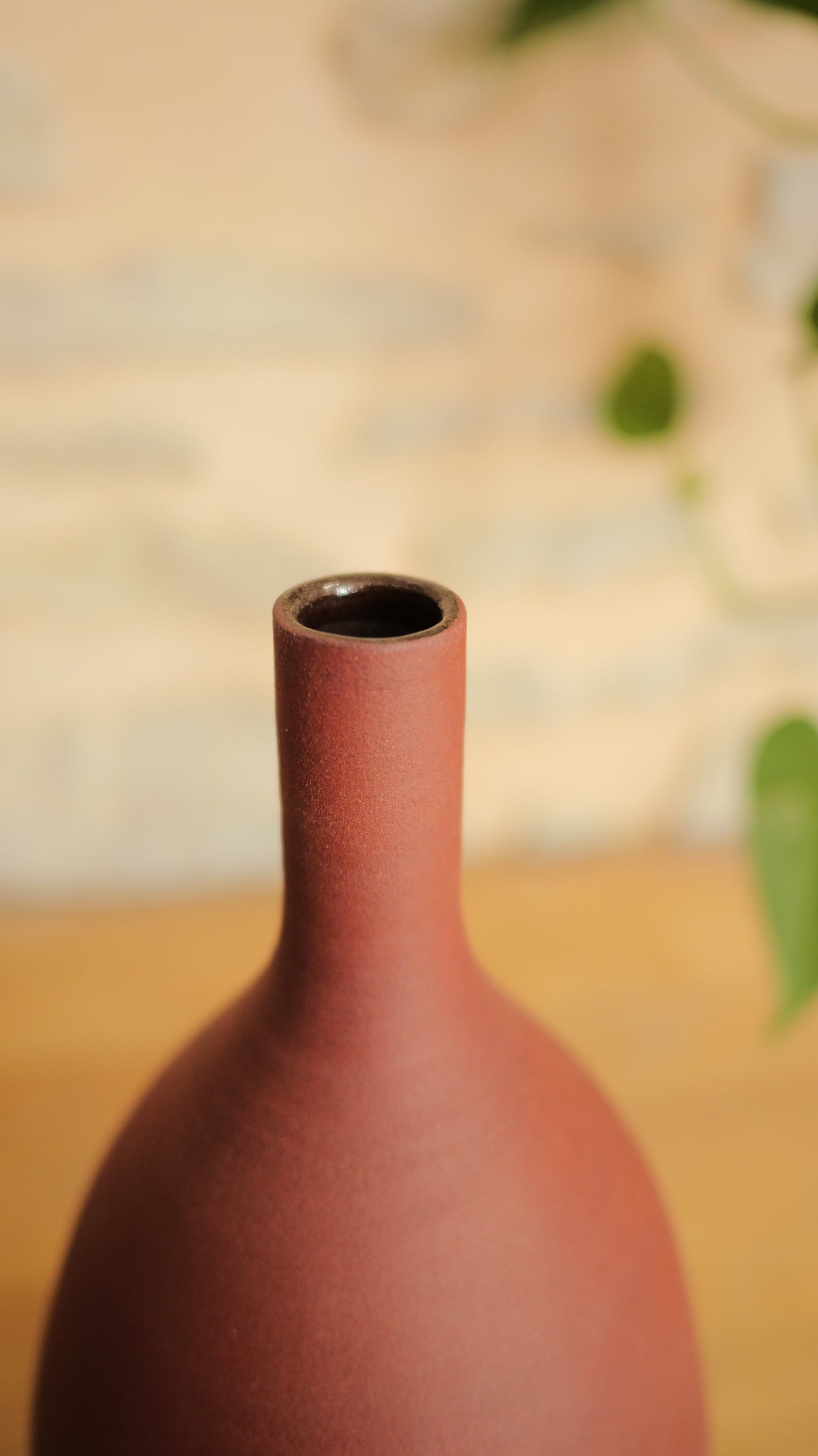 Vase soliflore grès rouge