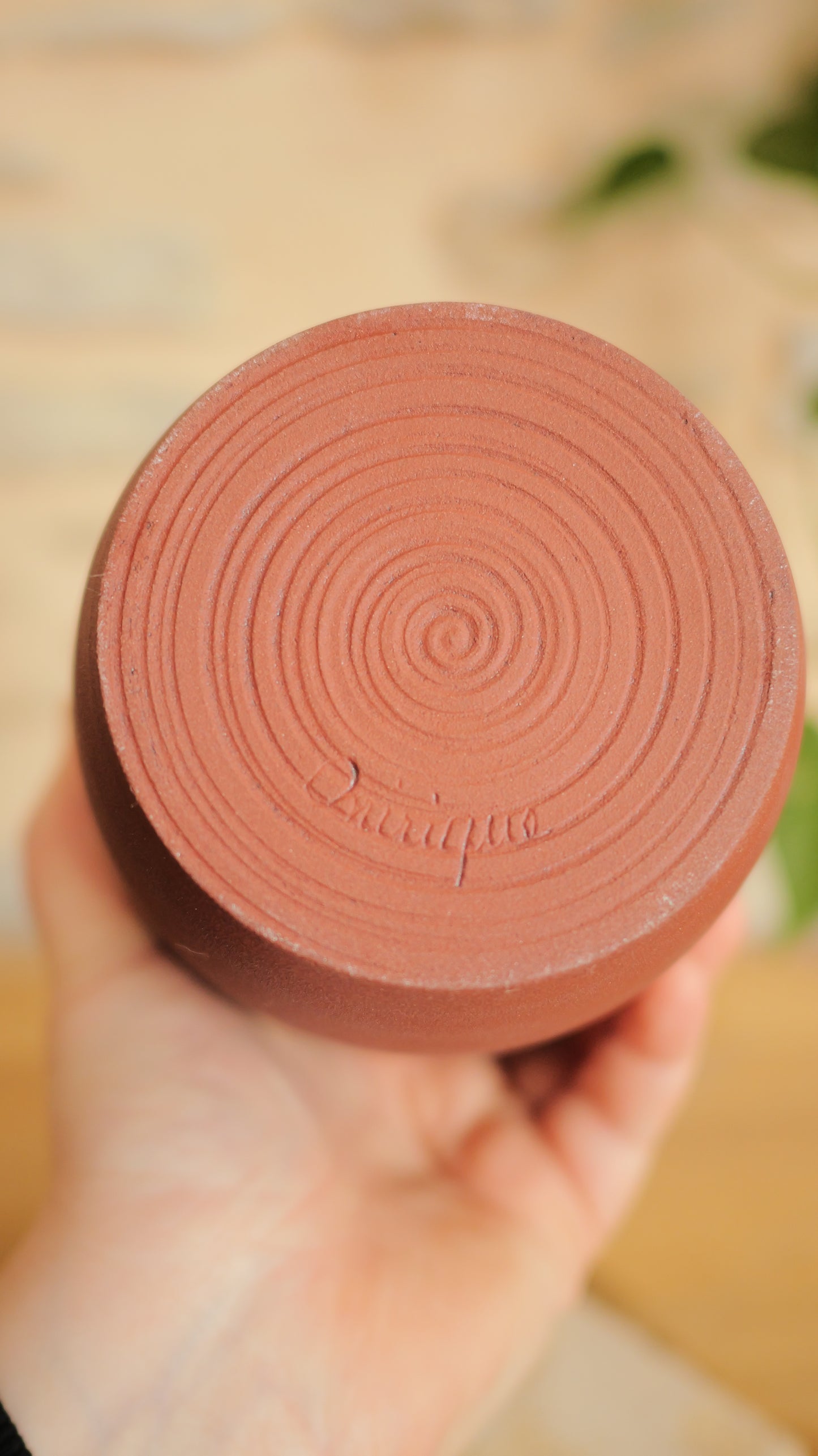 Vase soliflore grès rouge