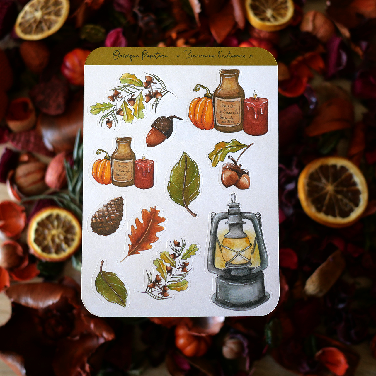 Planche de 11 Stickers "Bienvenue l'Automne"