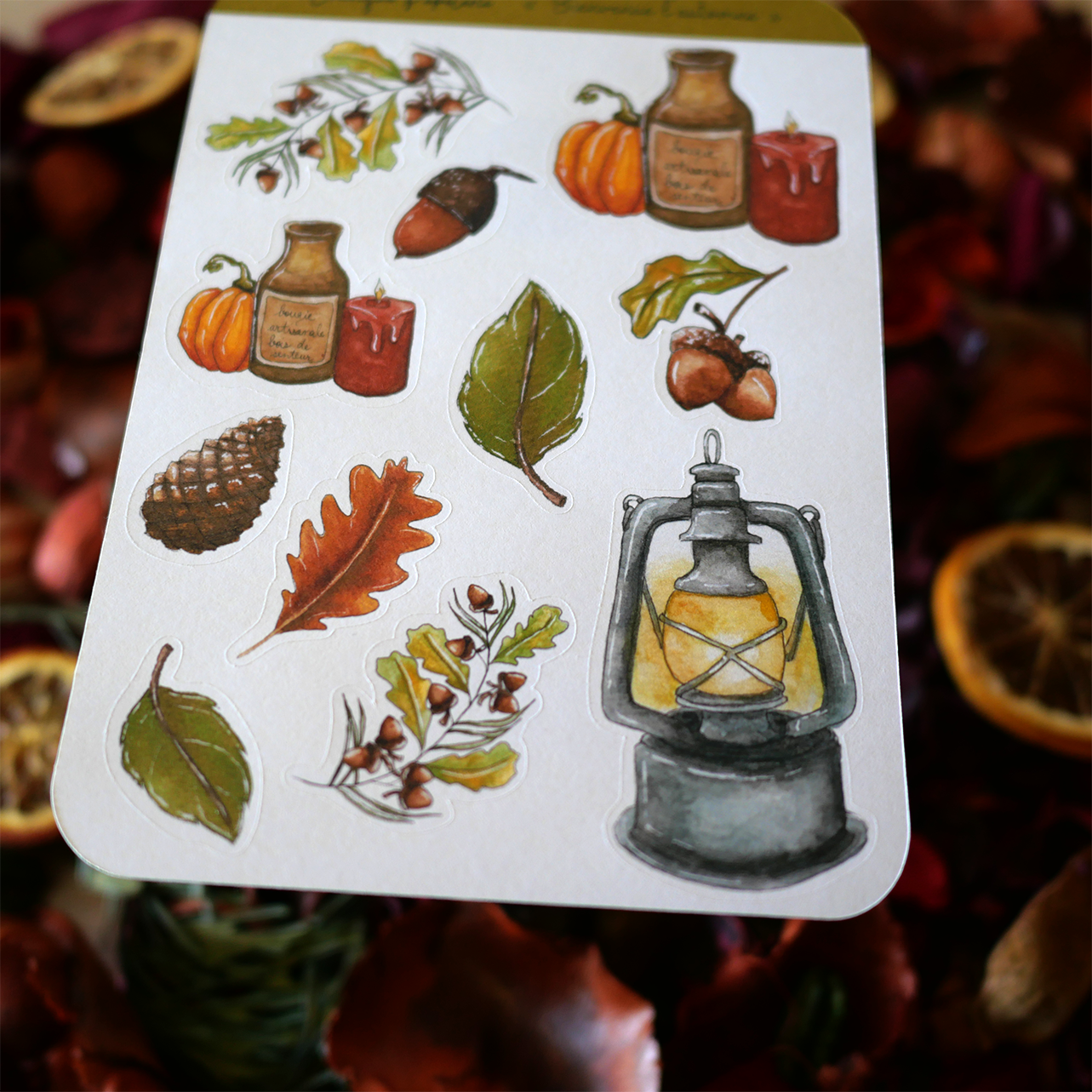 Planche de 11 Stickers "Bienvenue l'Automne"