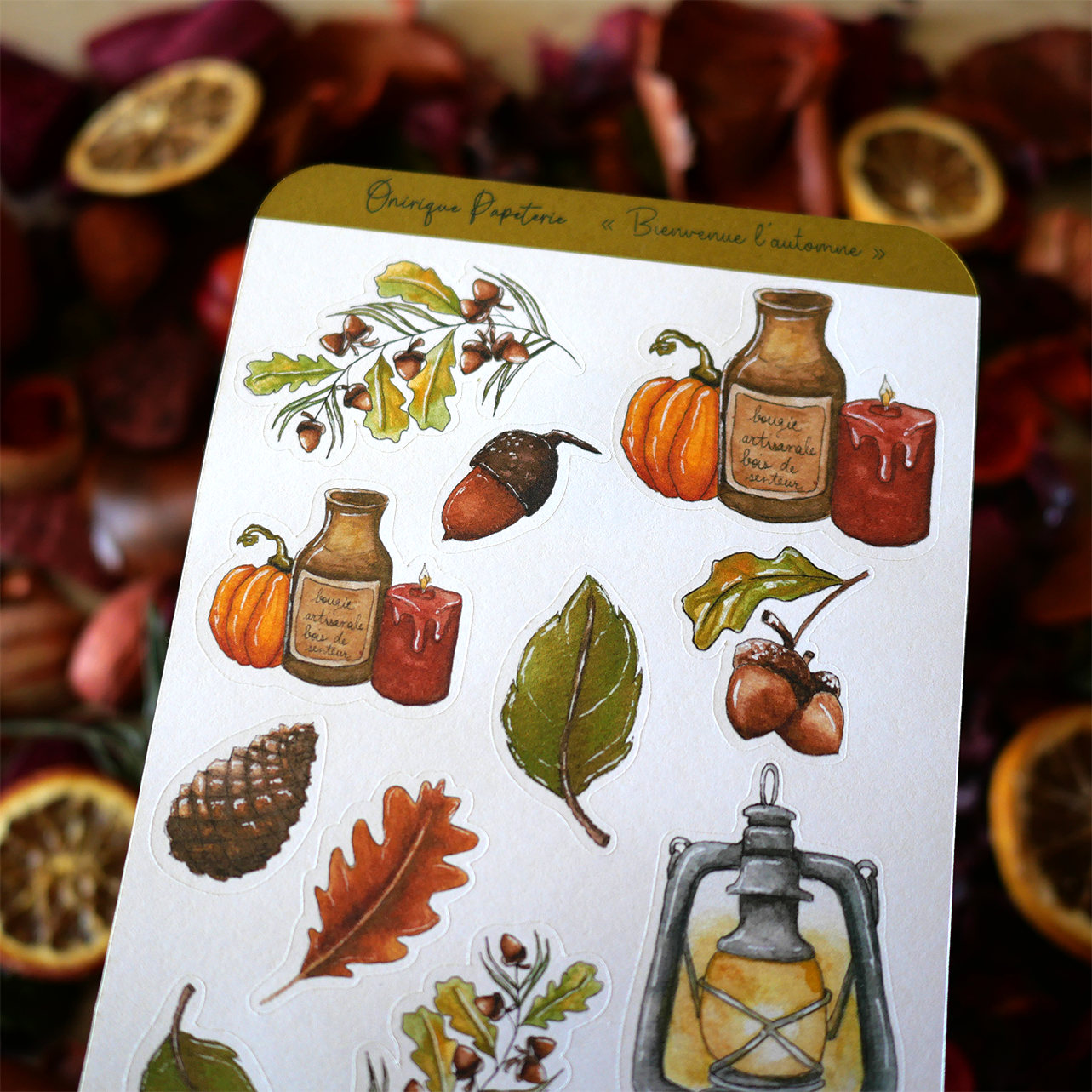 Planche de 11 Stickers "Bienvenue l'Automne"