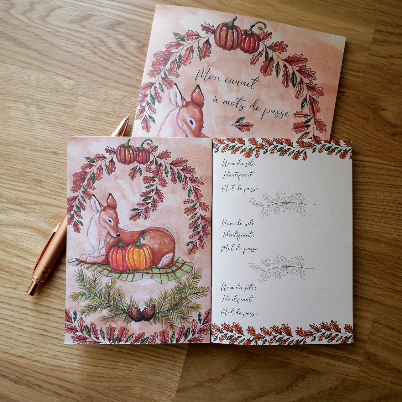 Carnet à Mots de passe Tableau d'automne