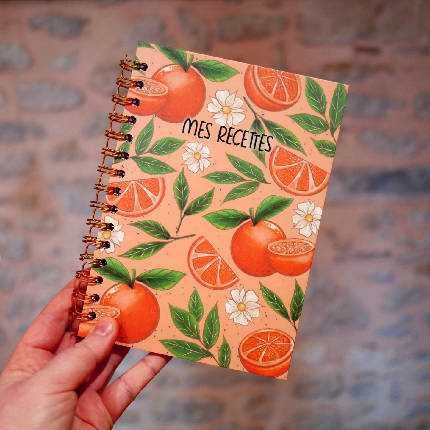 Carnet "Mes Recettes" orange