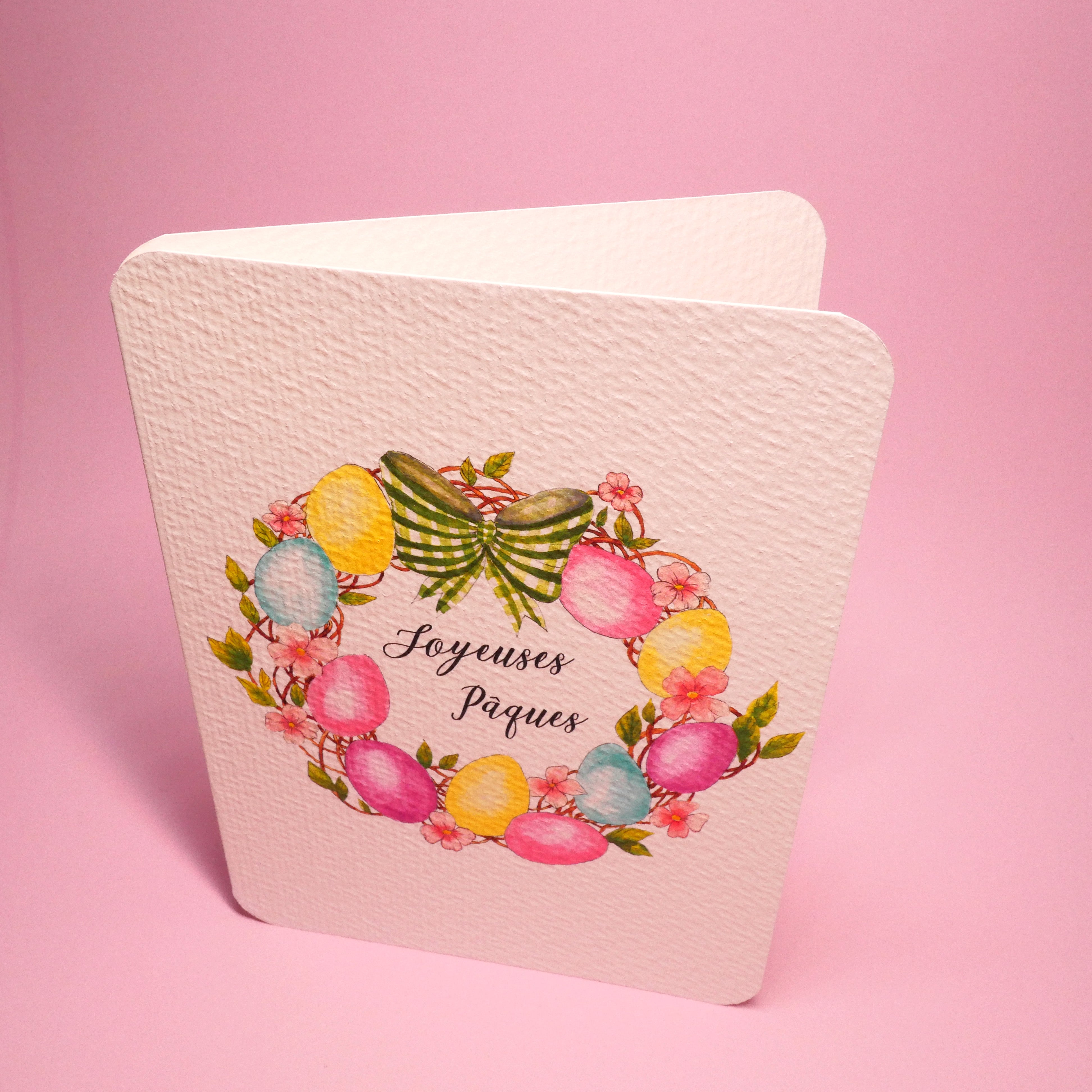 Carte Pâques couronne de Pâques