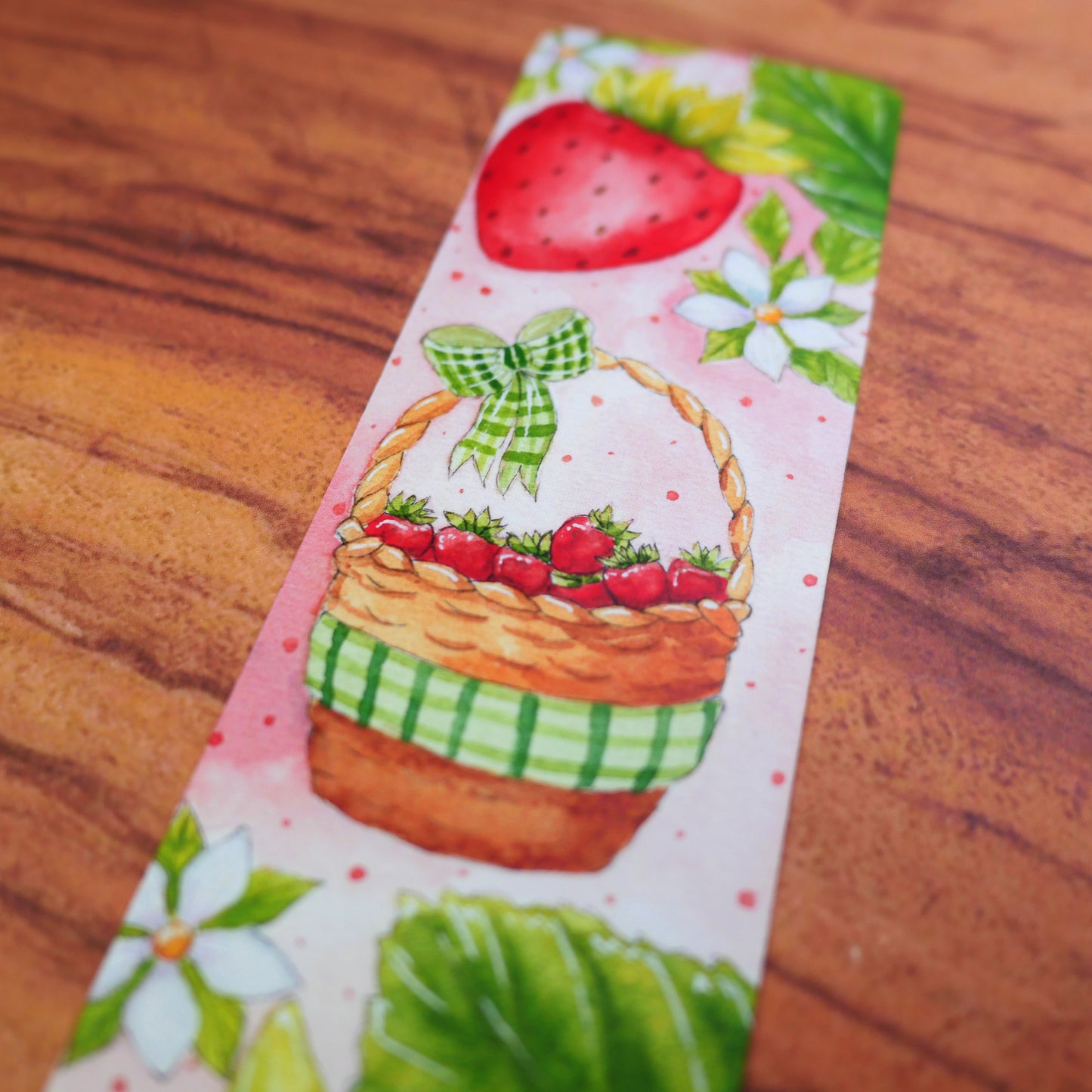 Marque-page Panier de fraises IMPARFAIT