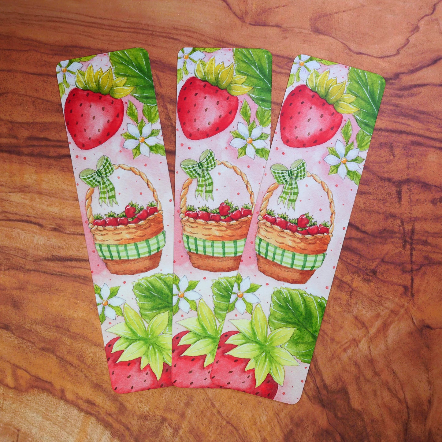Marque-page Panier de fraises IMPARFAIT