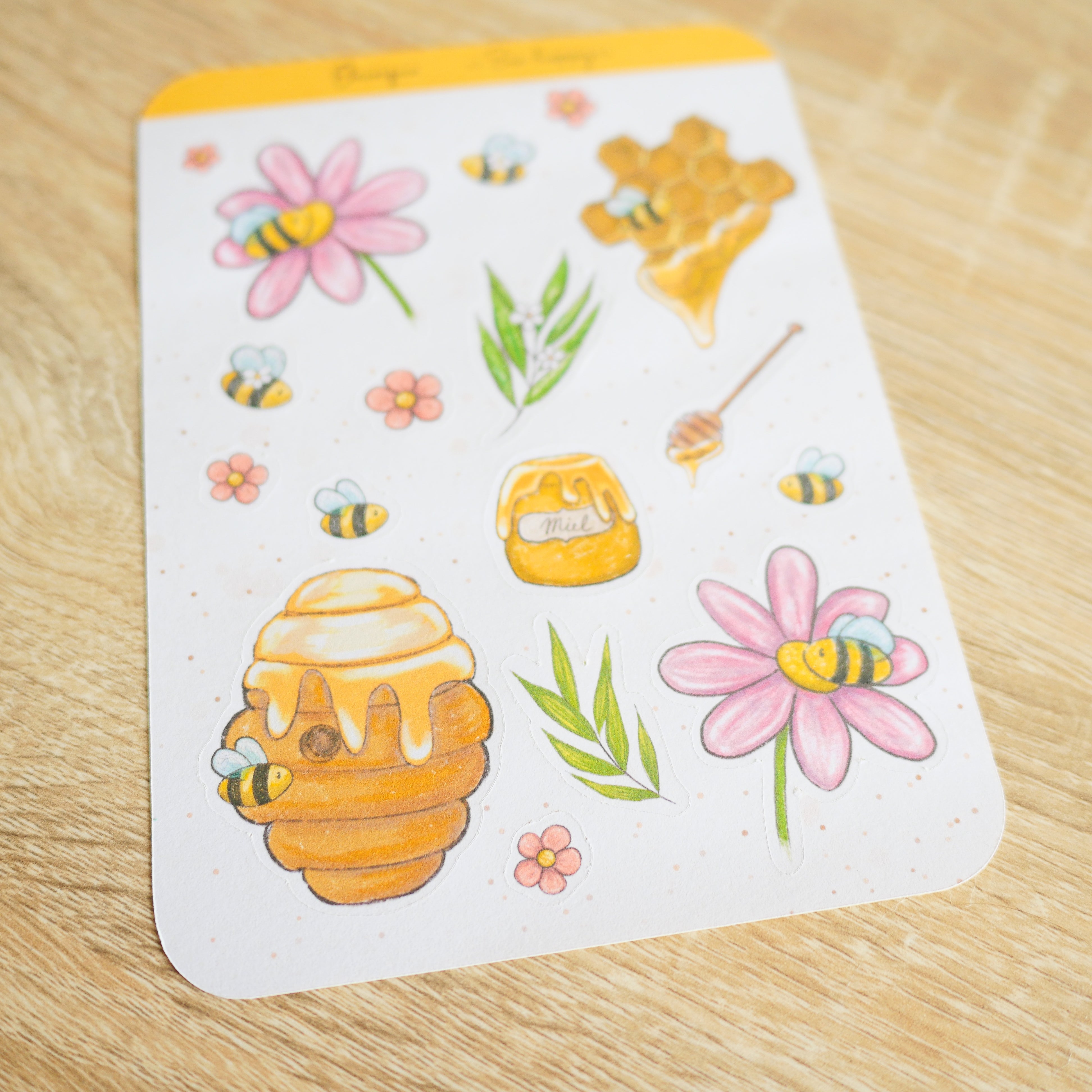 Planche de 17 Stickers "Bee Happy"