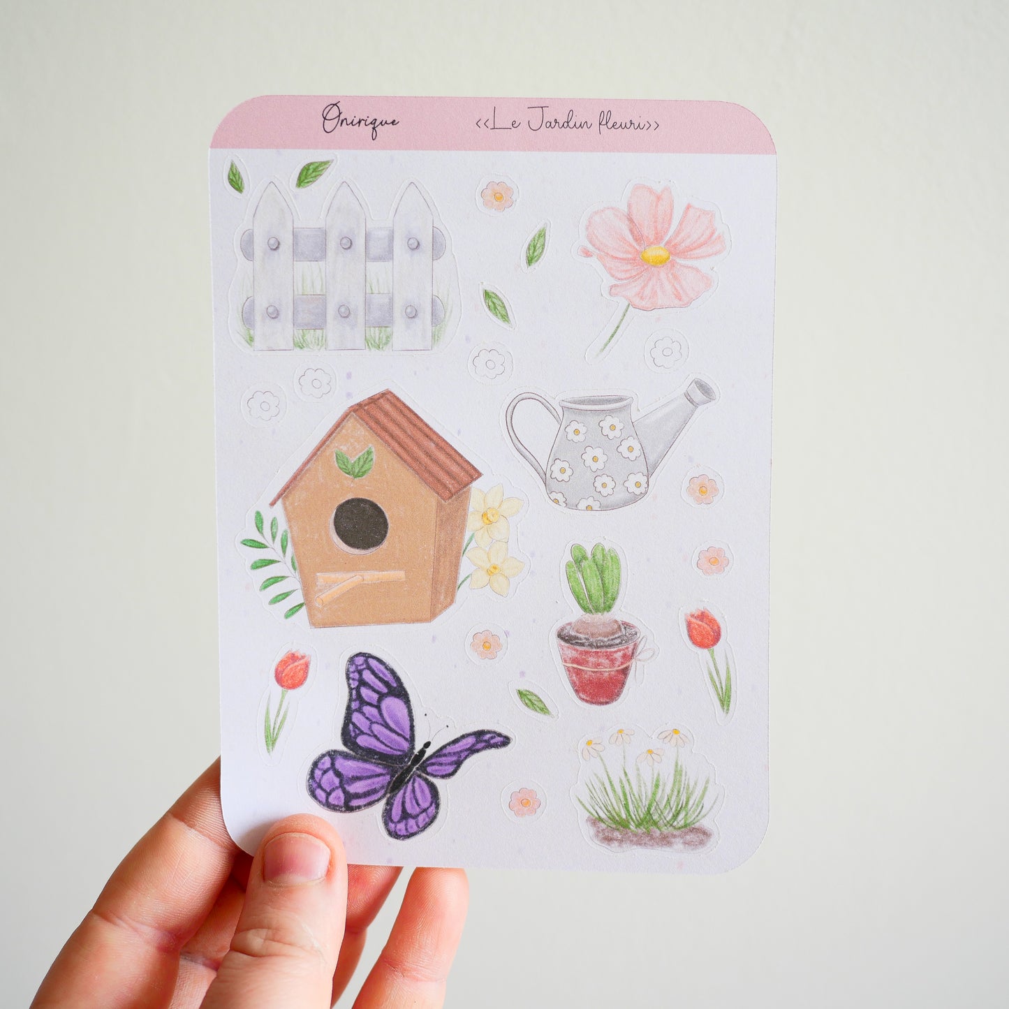 Planche de 23 Stickers "Le Jardin fleuri"