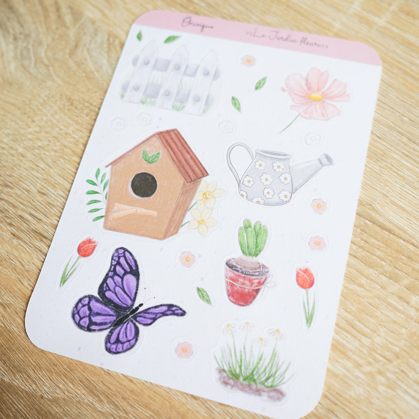 Planche de 23 Stickers "Le Jardin fleuri"