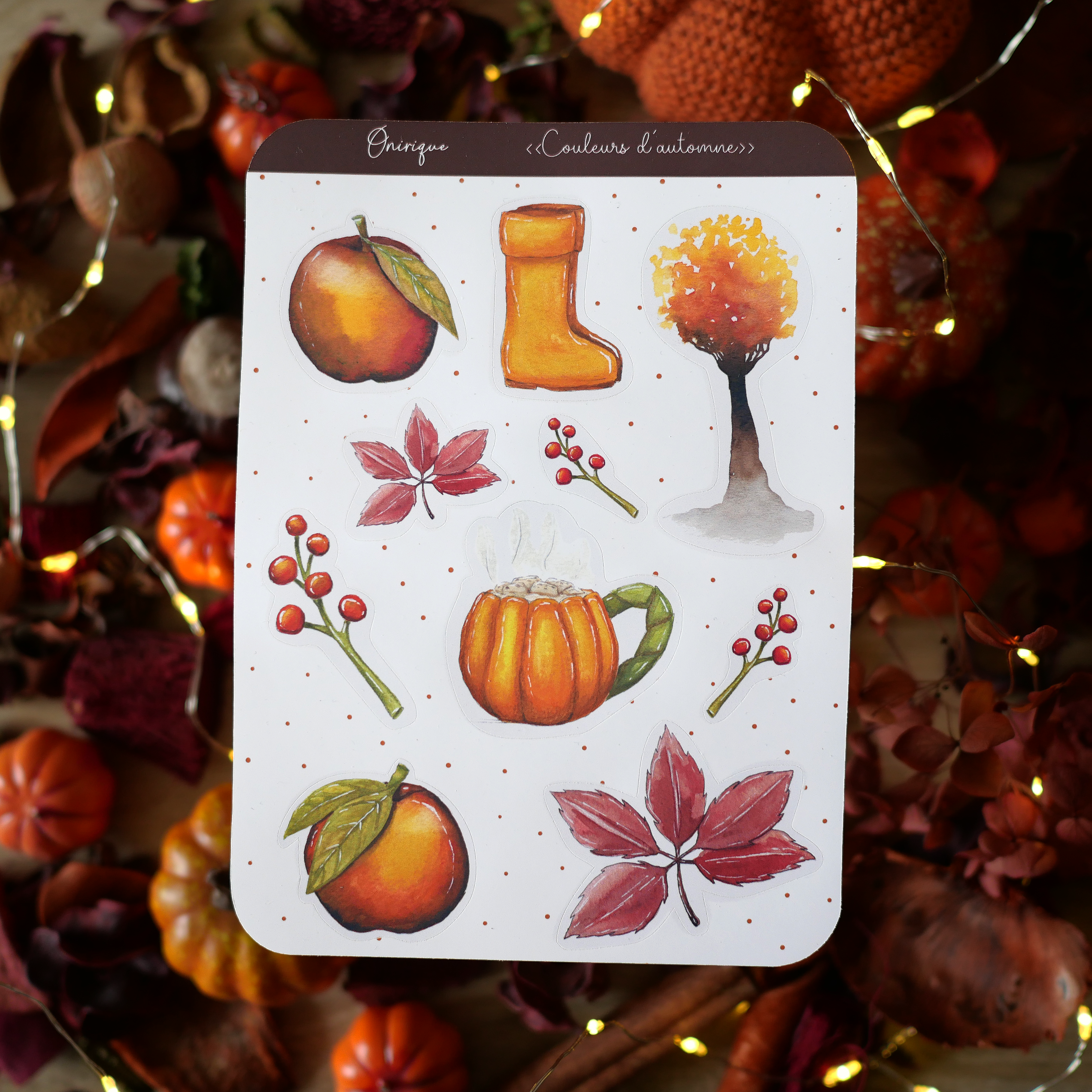 Planche de 10 Stickers "Couleurs d'automne"