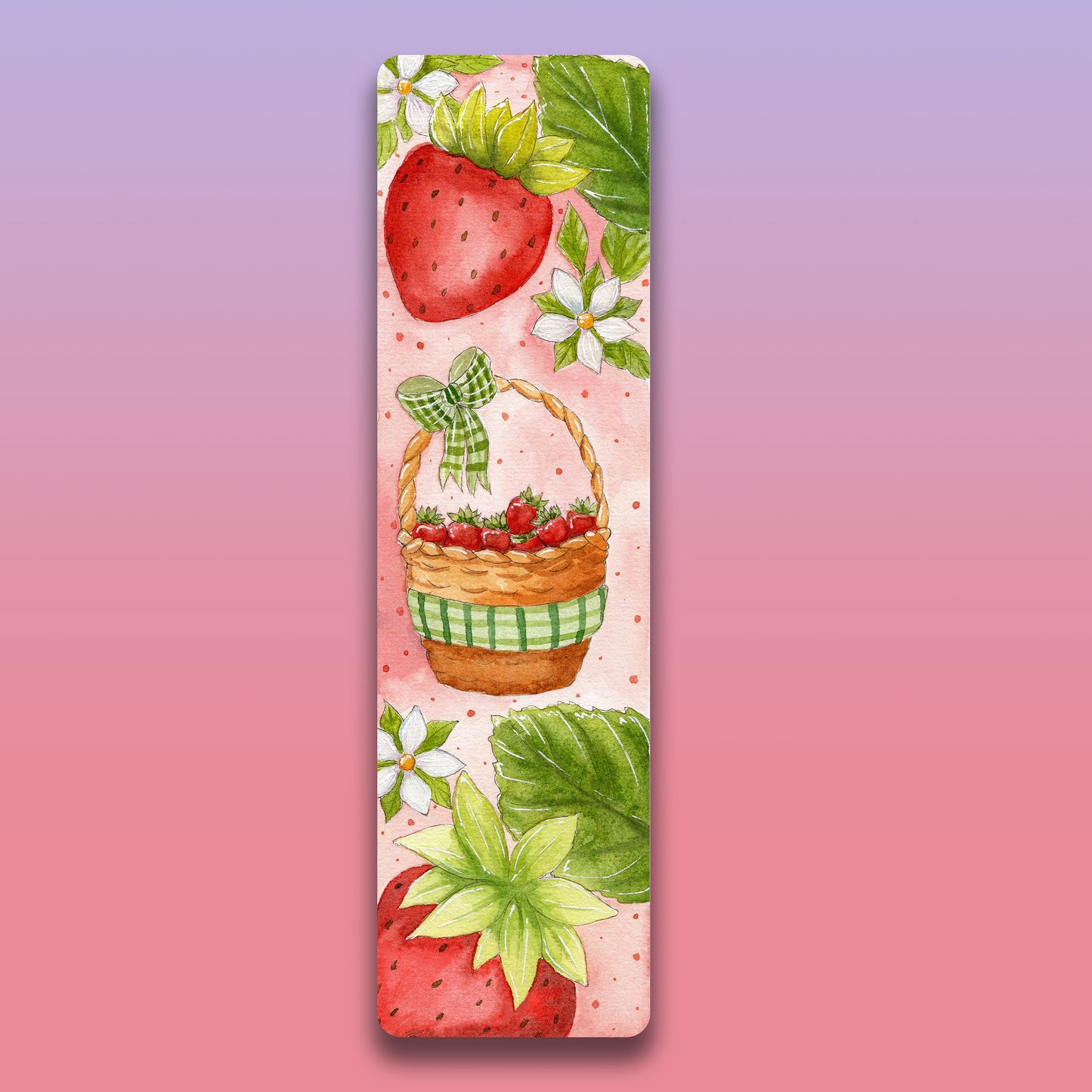 Marque-page Panier de fraises IMPARFAIT