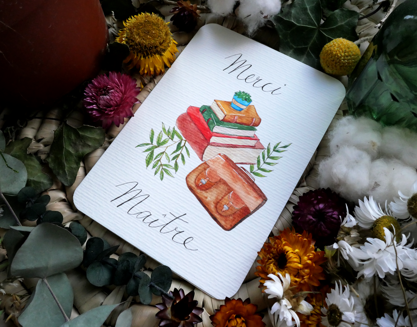 Carte Livres "Merci Maître"