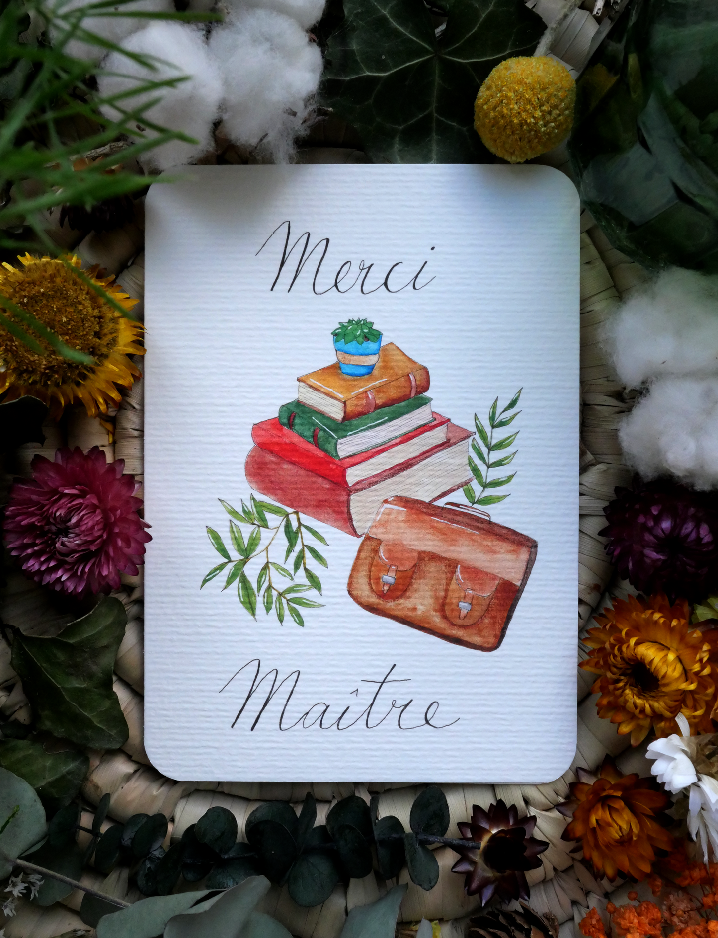 Carte Livres "Merci Maître"