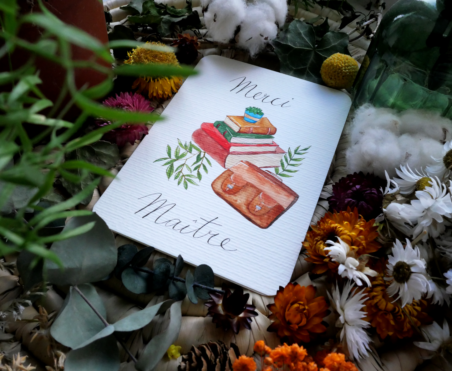 Carte Livres "Merci Maître"
