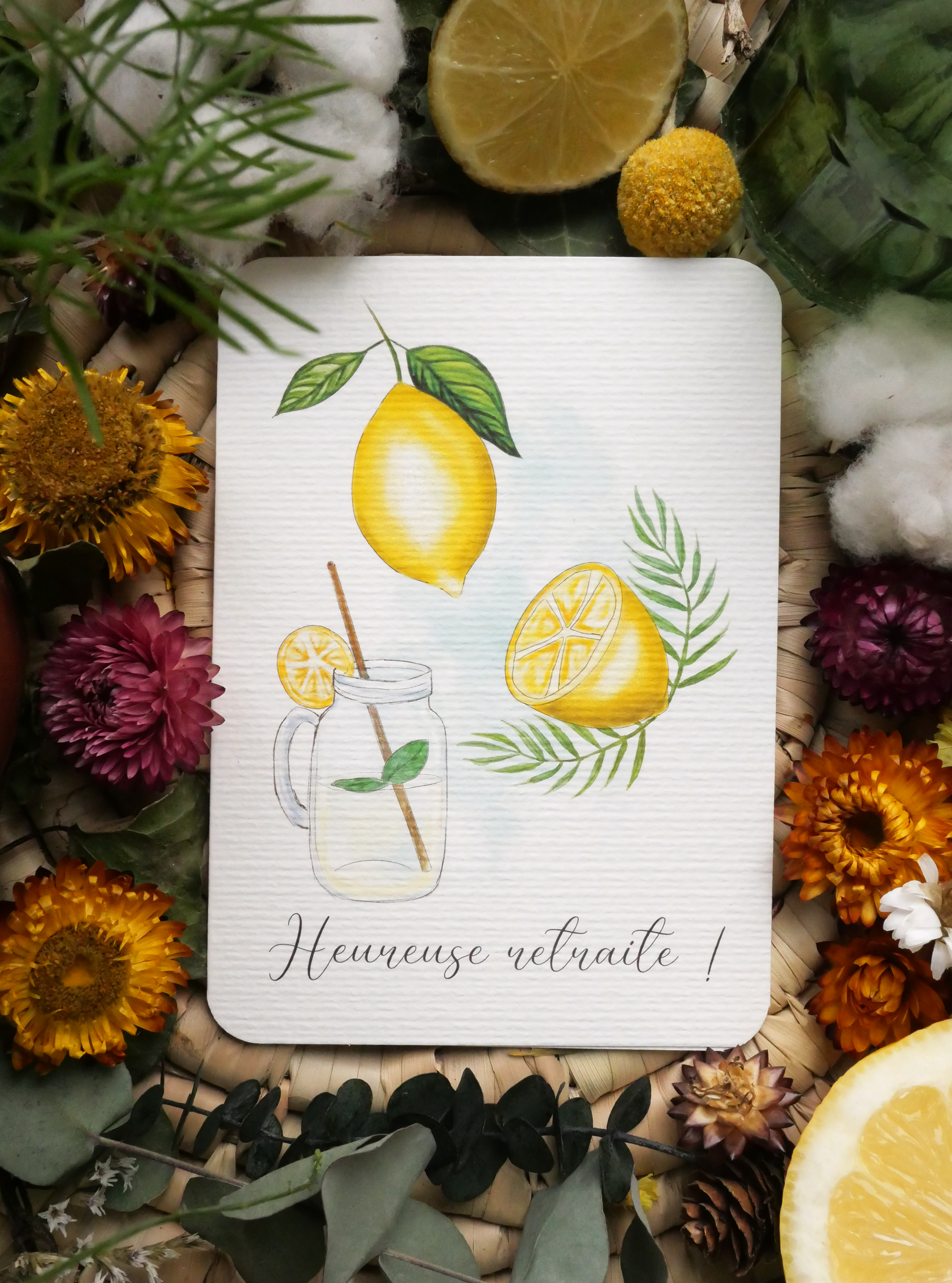 Carte Citron "Heureuse Retraite"