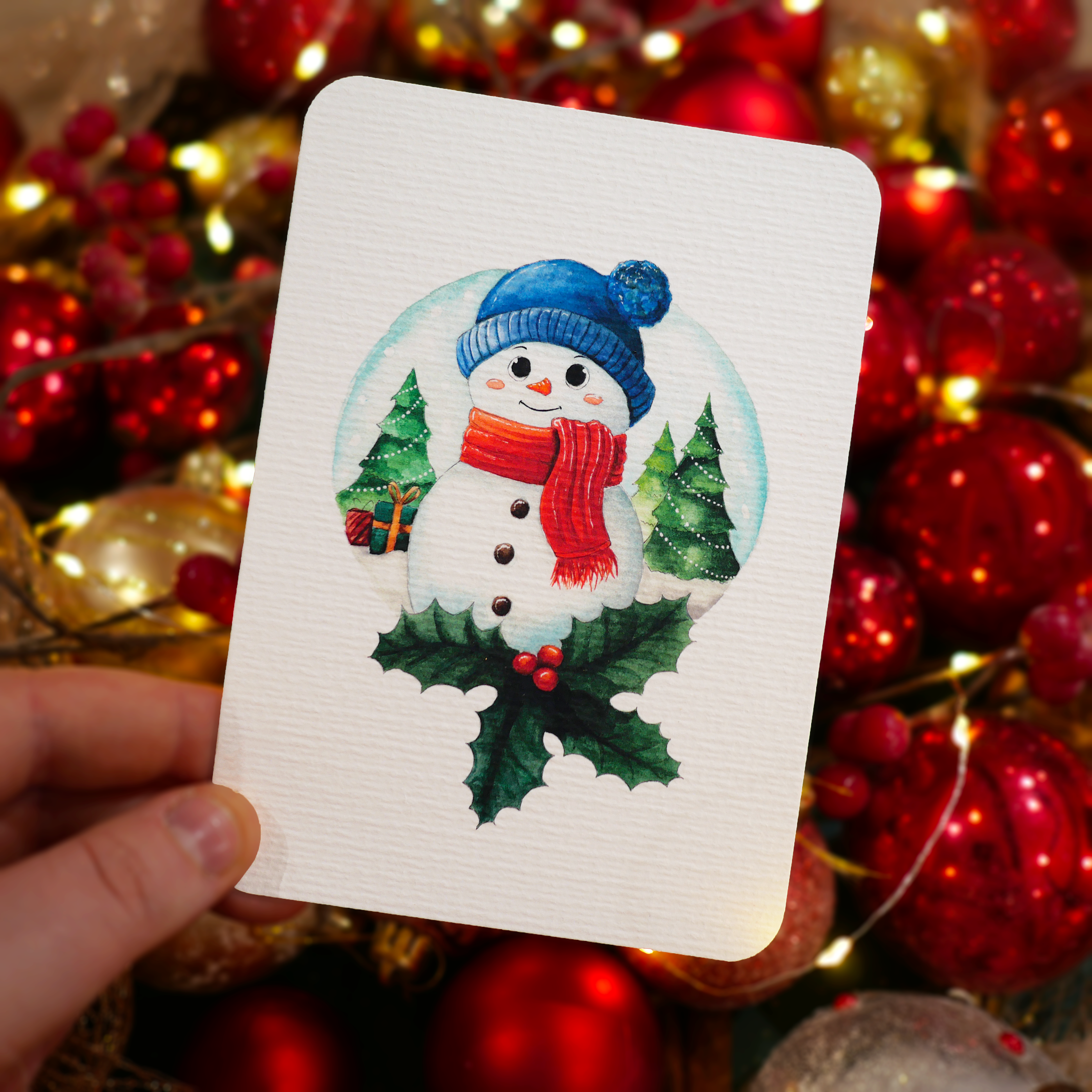 Carte Bonhomme de neige Sans texte