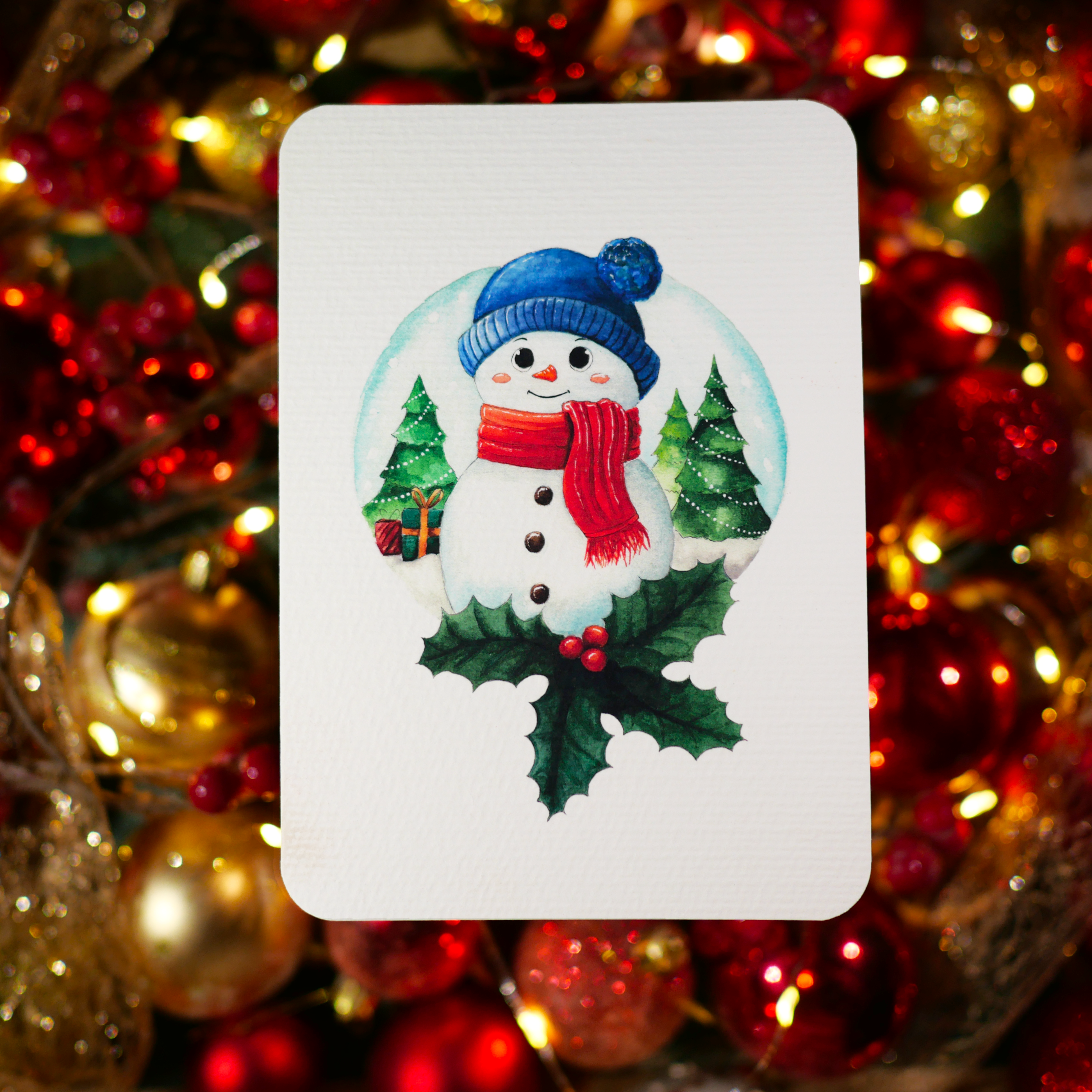 Carte Bonhomme de neige Sans texte