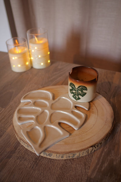 Claytober - Palette monstera avec son pot