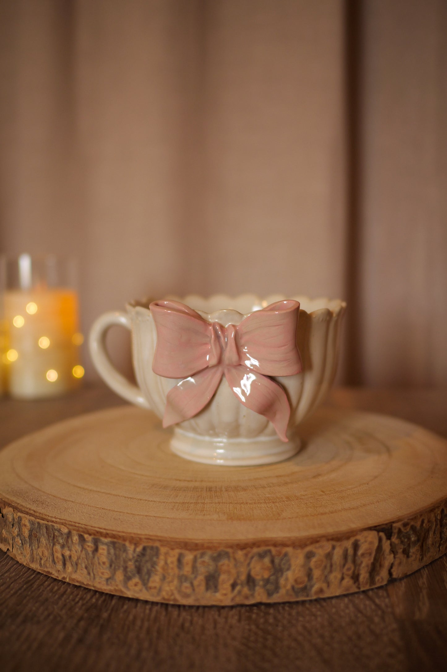 Claytober - Mug nœud rose