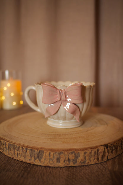 Claytober - Mug nœud rose