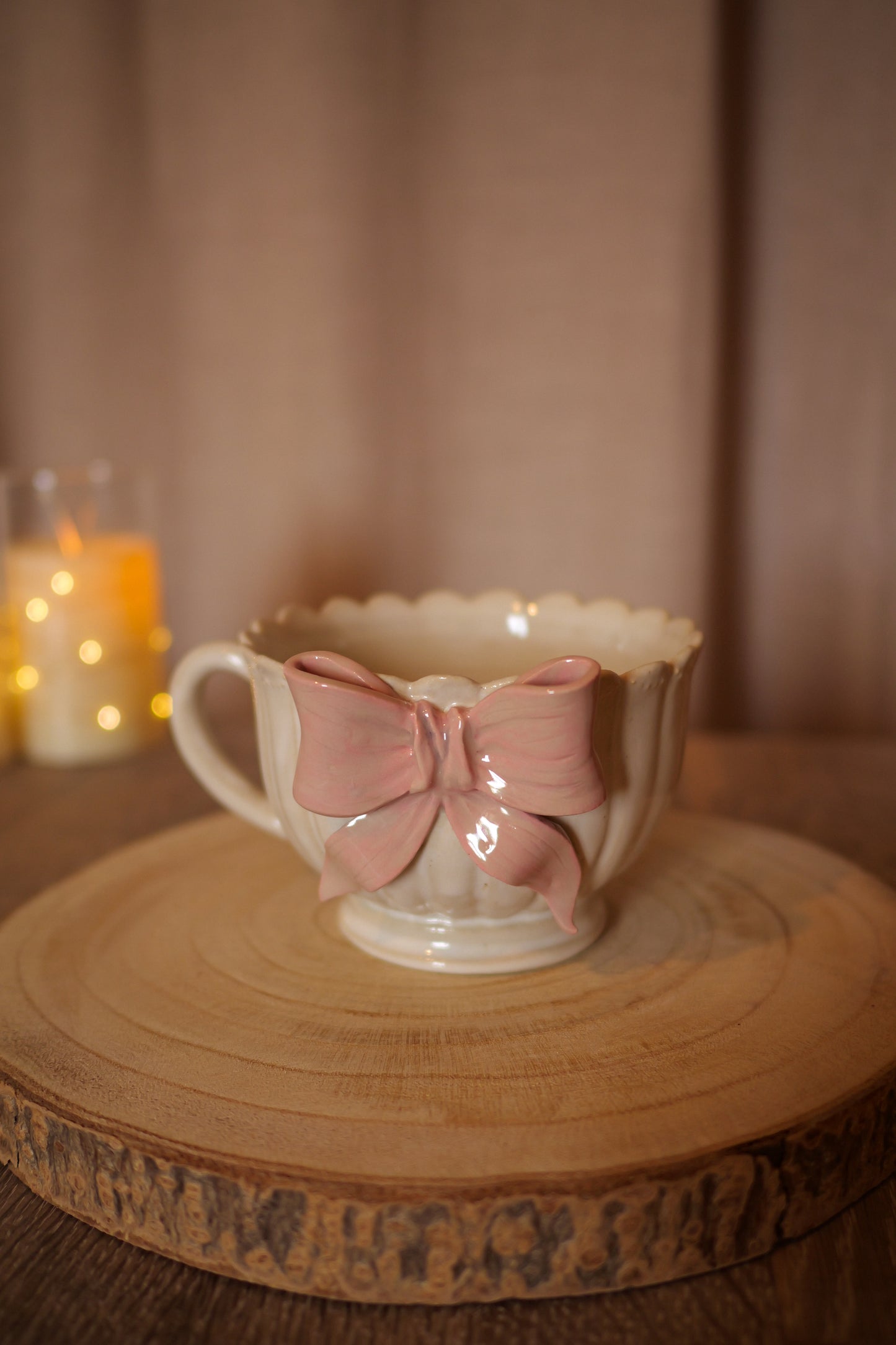 Claytober - Mug nœud rose