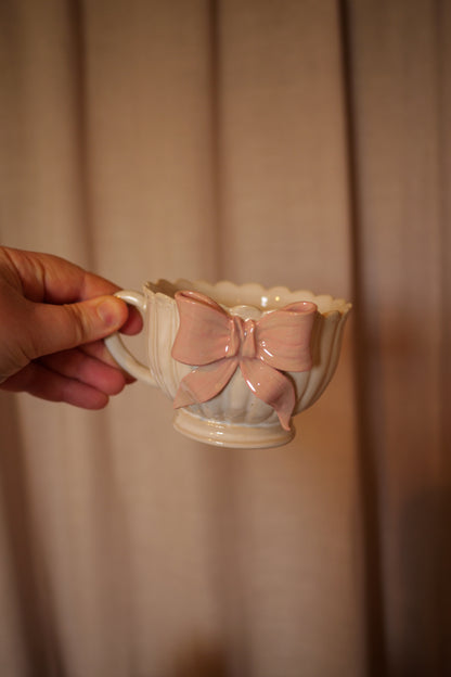 Claytober - Mug nœud rose