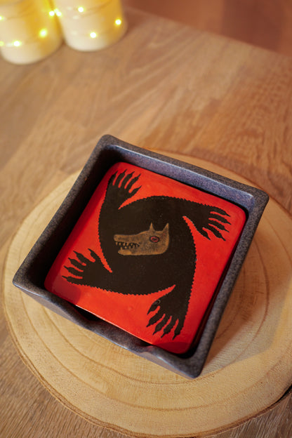 Claytober - Dessous de verre loup-garou