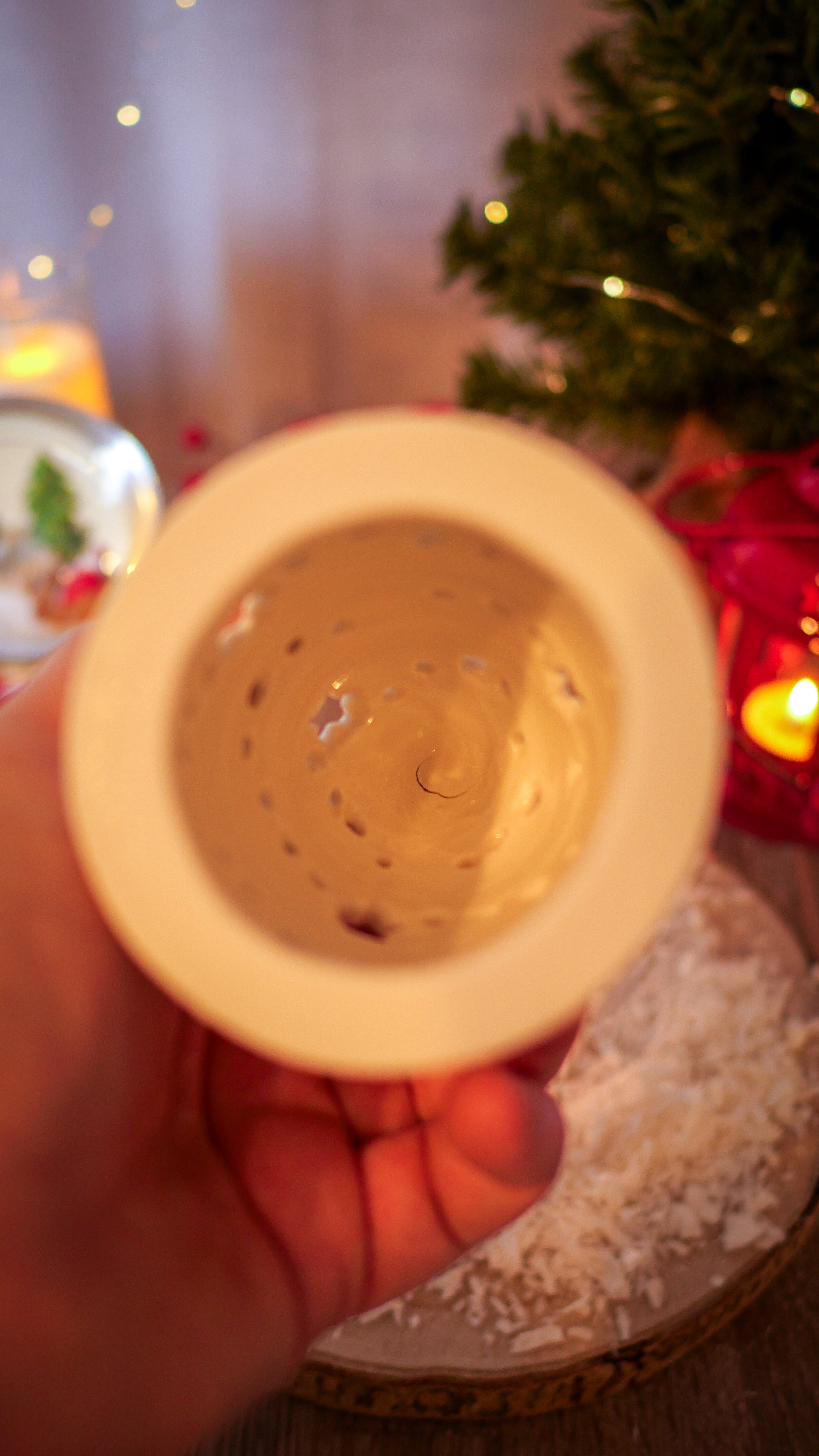 Sapin en porcelaine photophore