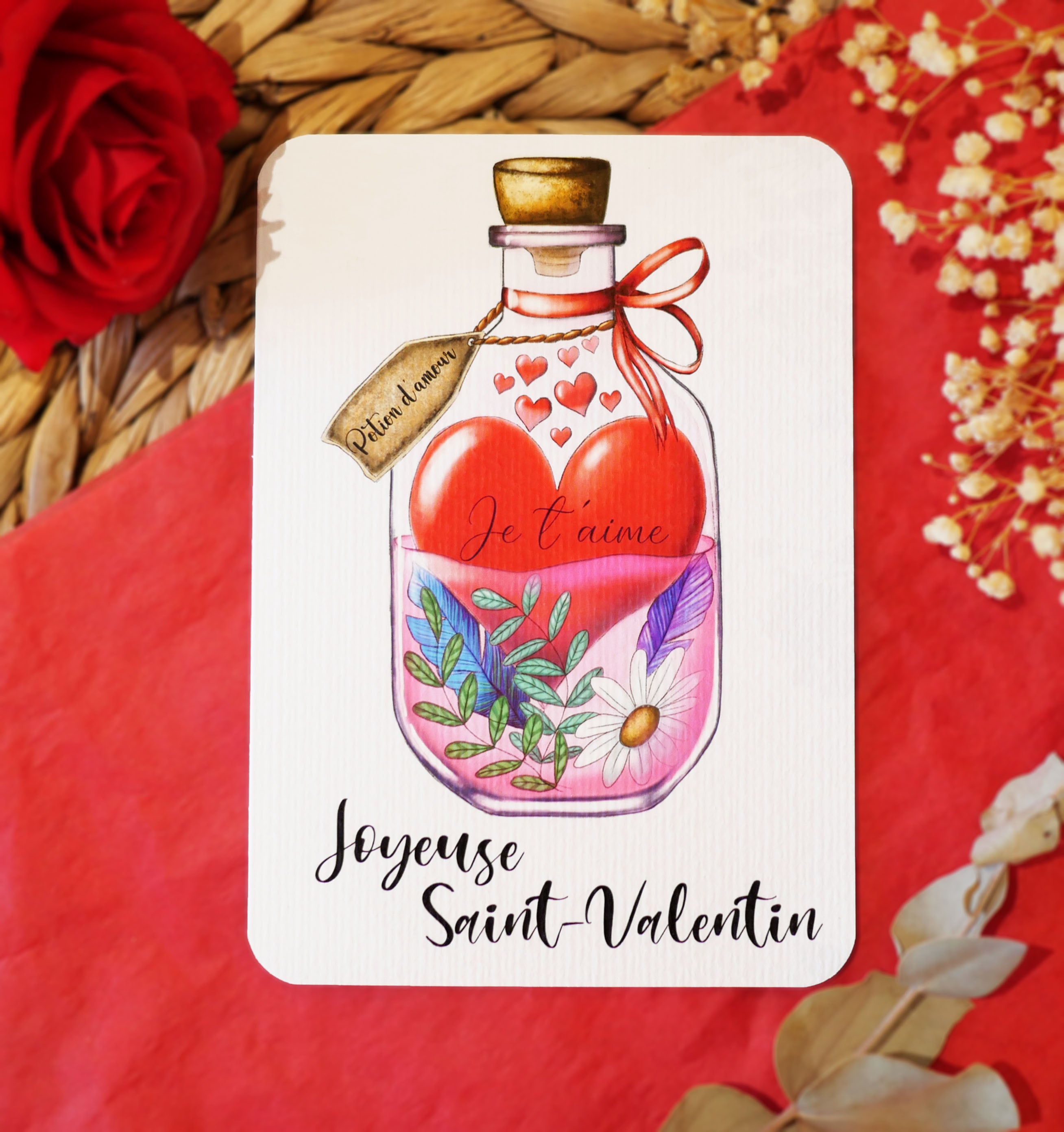Carte Potion "Joyeuse Saint-Valentin"