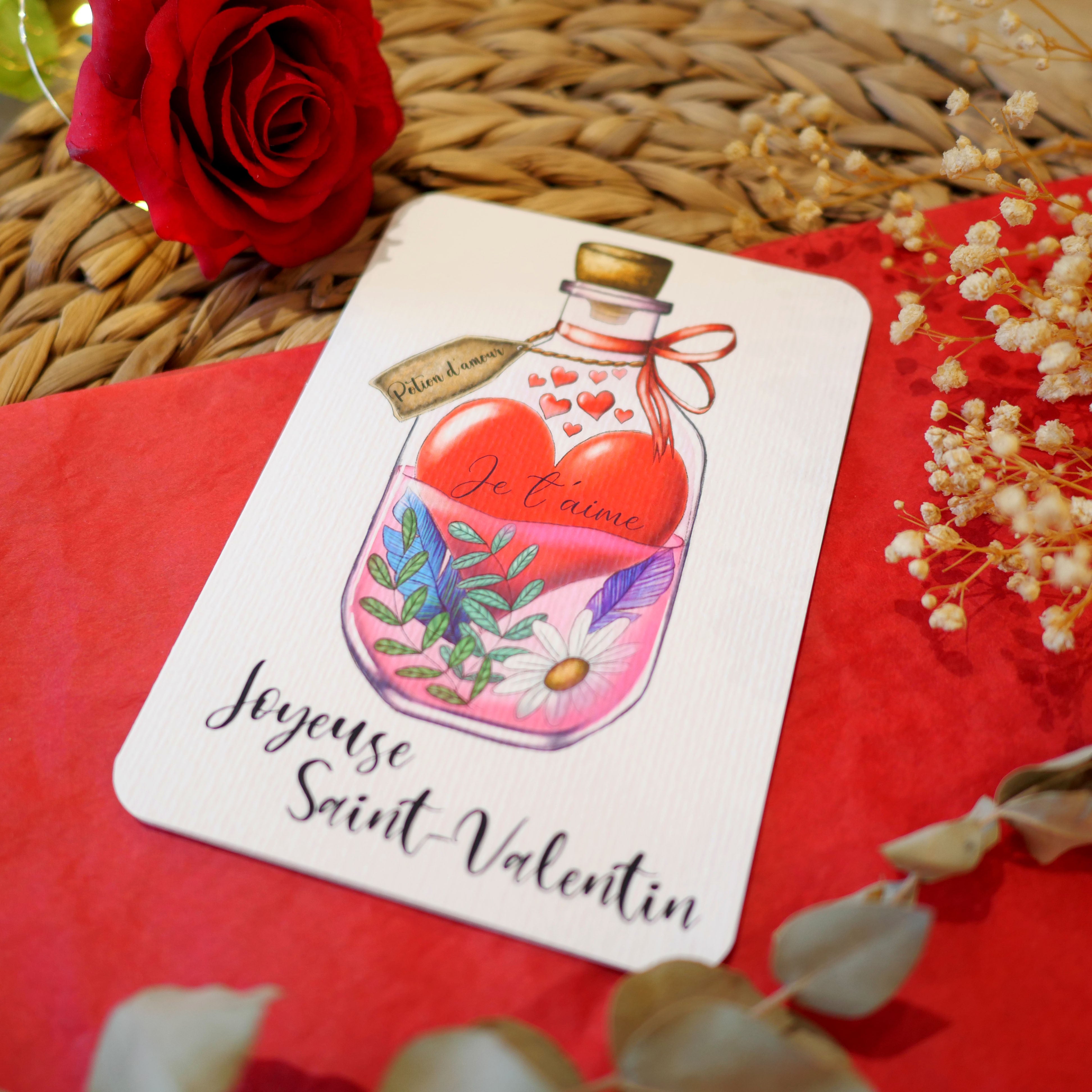 Carte Potion "Joyeuse Saint-Valentin"