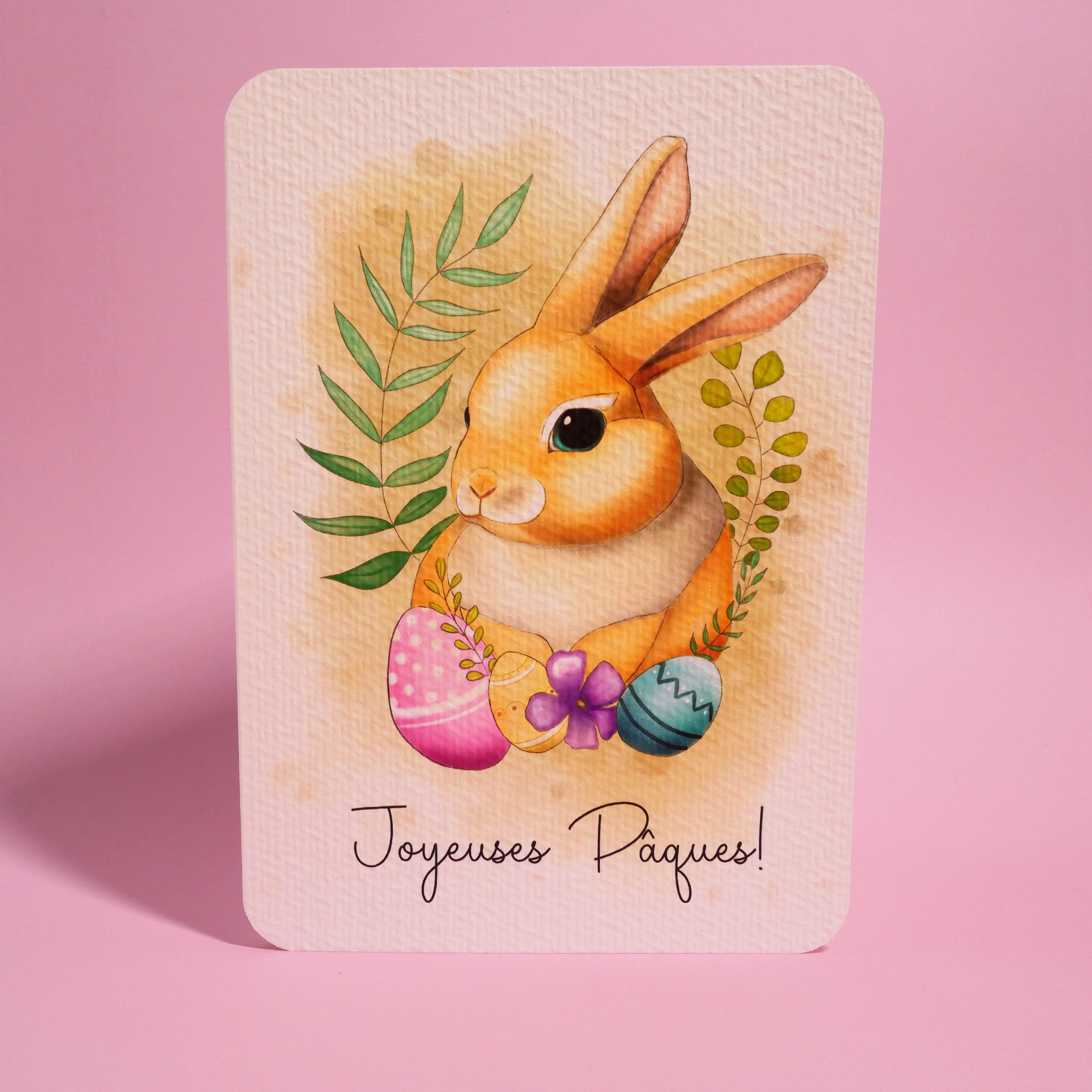 Carte Pâques Lapin de Pâques