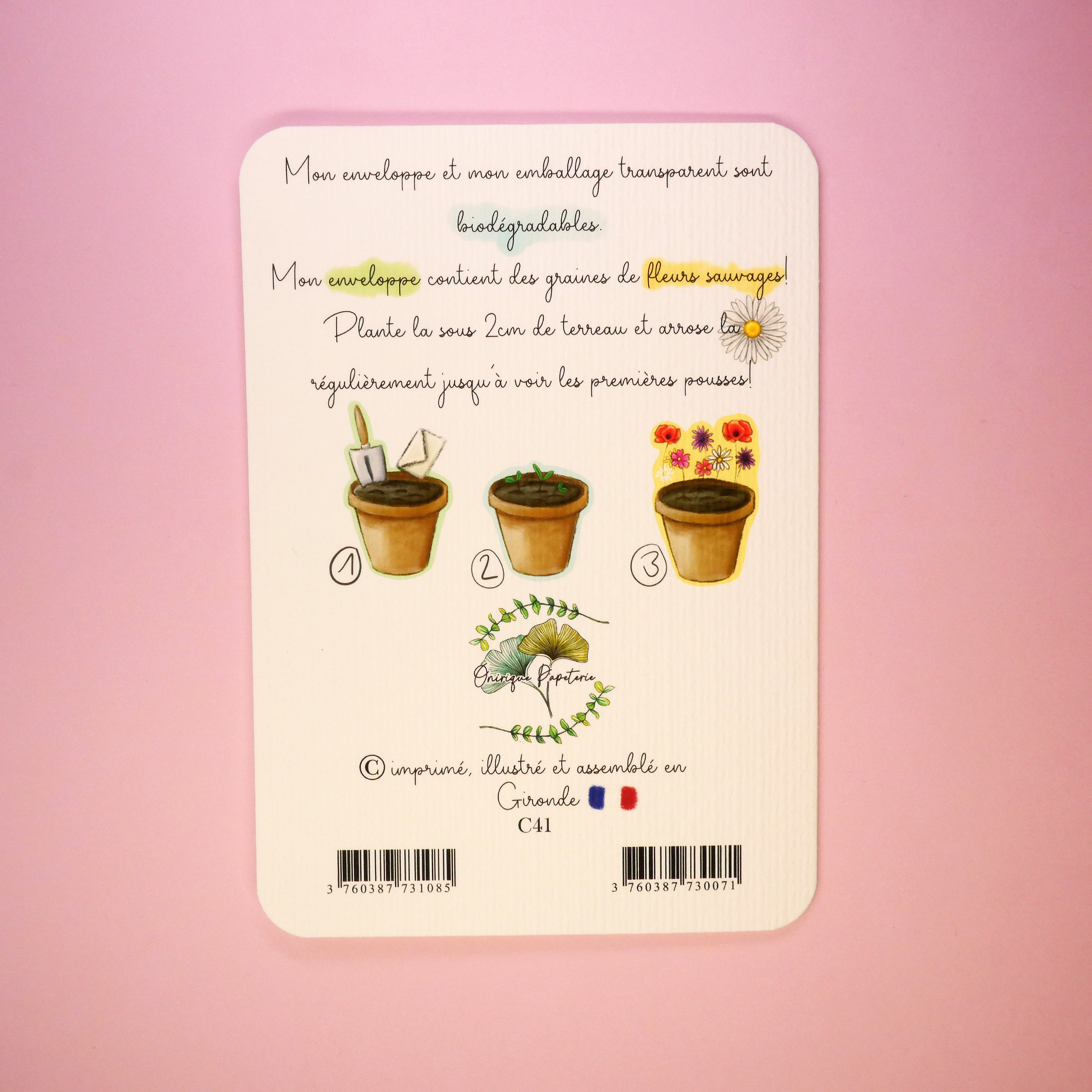 Carte Pâques nid d'œufs